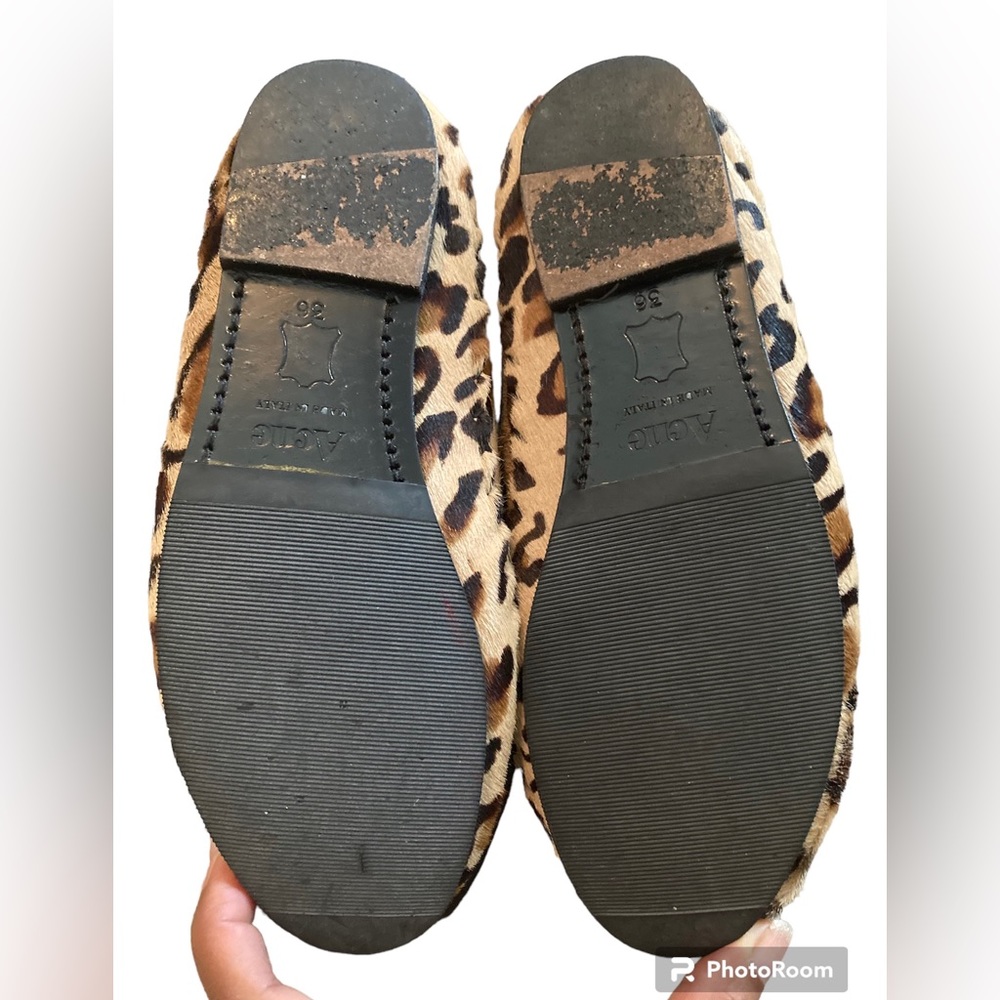 Acne Leopard Print Calf Hair Booties. Size 36/US 6. - Picture 4 of 6
